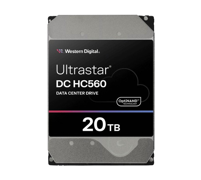 Western Digital WD Ultrastar DC HC560 20TB 3.5" SATA 7200 RPM  Cache 512MB 5-year limited warranty 0F38785 (Base SE)