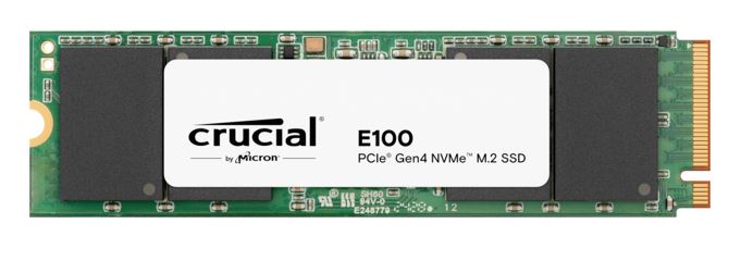 Crucial E100 1TB Gen4 NVMe SSD 5000/4500 MB/s R/W 200TBW 350K/460K IOPS 1.5M hrs MTTF M.2 PCIe4 3yrs