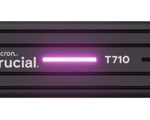 Crucial T710 1TB PCIe Gen5 NVMe 2280 SSD - 14900/13700 MB/s R/W 600TBW 1500K IOPs 1.5M hrs MTTF with heatsink for Intel 13th Gen  AMD Ryzen