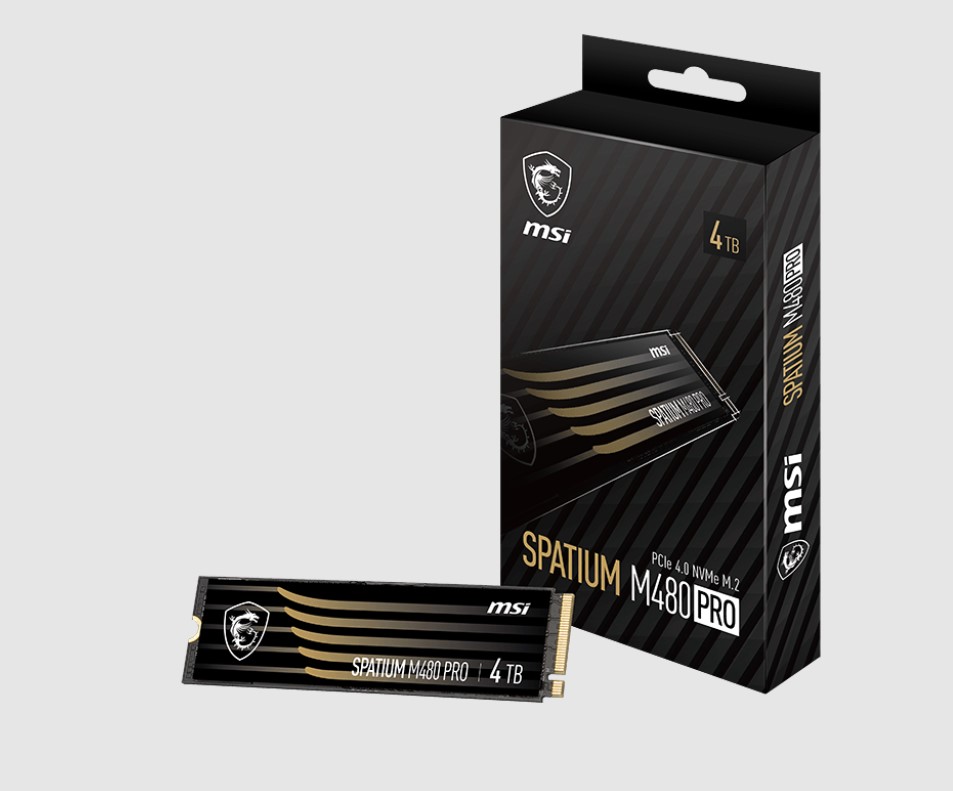 MSI SPATIUM M480 PRO PCIe 4.0 NVMe M.2 4TB SSD