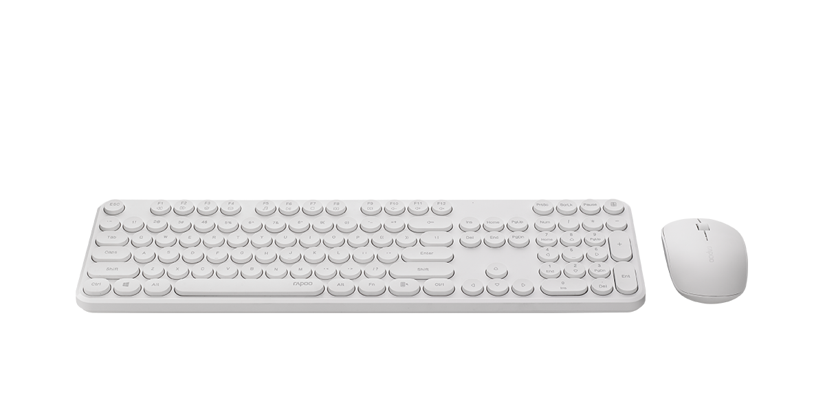 RAPOO X260S Wireless Optical Mouse Keyboard Black - 2.4G Connection