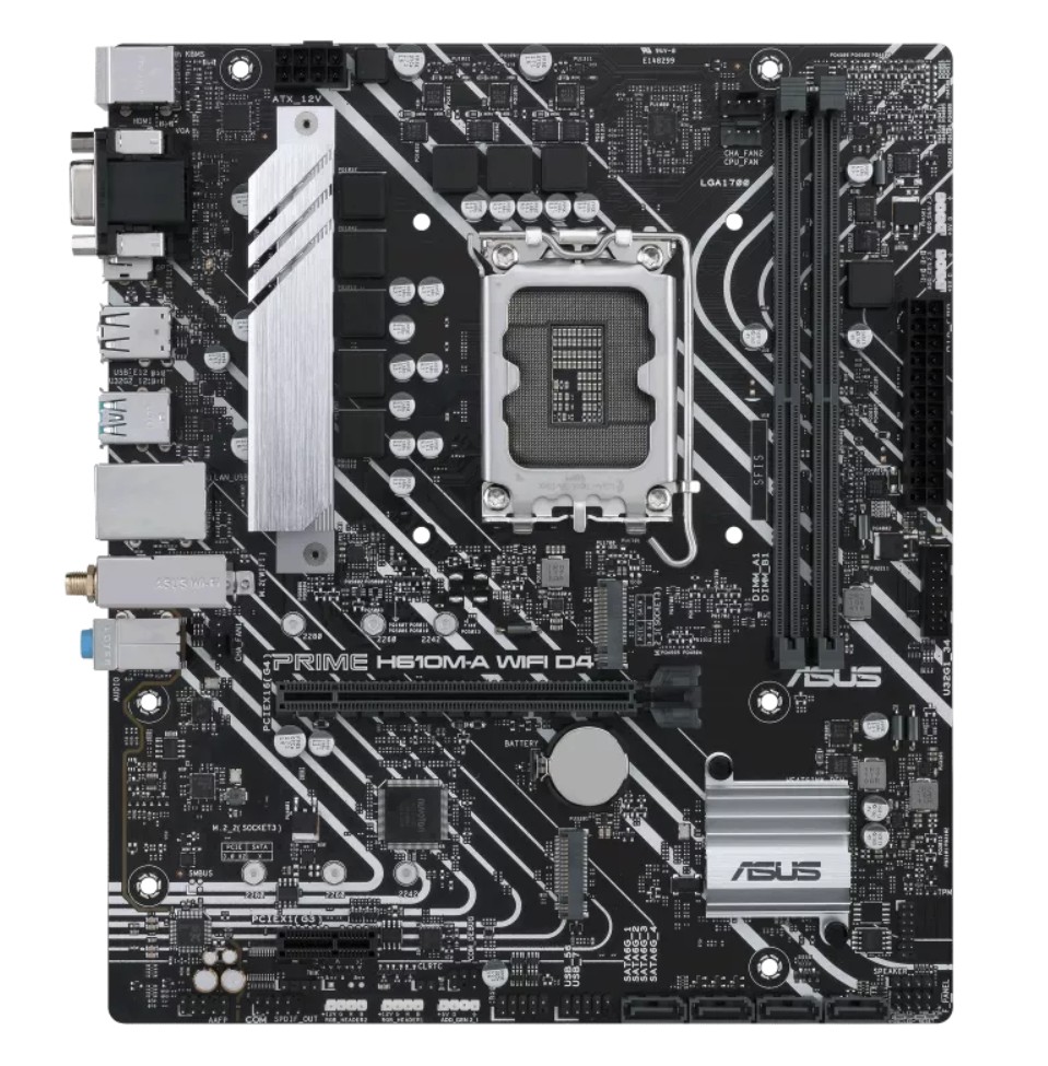 Intel® H610 (LGA 1700) micro ATX motherboard with DDR4