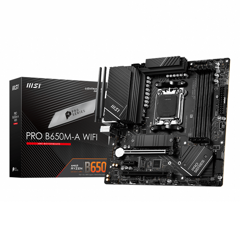 MSI PRO B650M-A WIFI AMD AM5 MATX Motherboard