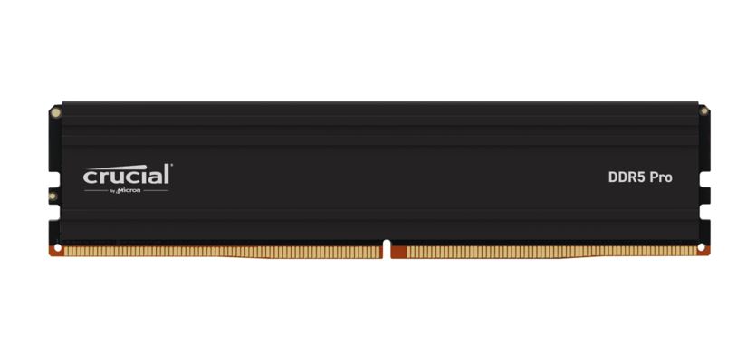 Crucial Pro 32GB (1x32GB) DDR5 UDIMM 6000MHz CL40 Black Heat Spreaders Overclocking Support Intel XMP AMD Ryzen Desktop PC Gaming Memory