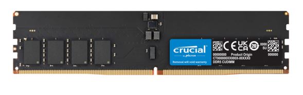 Crucial 32GB (1x32GB) DDR5 CUDIMM 6400MHZ CL52 Desktop PC Memory for Intel Core Ultra Processors AI PC