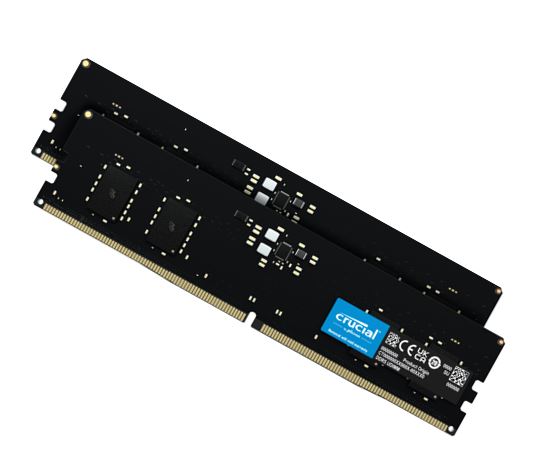 Crucial 64GB (2x32GB) DDR5 UDIMM 4800MHz CL40 Desktop PC Memory for Intel 12th Gen CPU or Z690 MB
