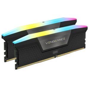 Corsair Vengeance RGB 32GB (2x16GB) DDR5 UDIMM 6400MHz C32 1.35V Desktop Gaming Memory Black – Corsair MECMD5-VR2X16G64C32 DDR5 UDIMM (Desktop) Product Image