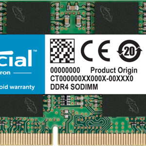 Crucial 8GB (1x8GB) DDR4 SODIMM 3200MHz CL22 1.2V Notebook Laptop Memory RAM