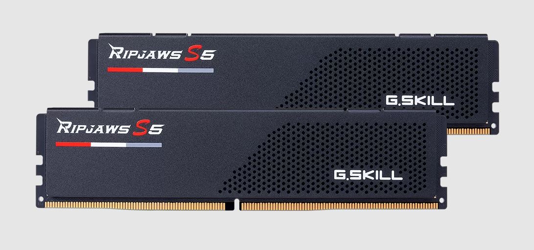 G.SKILL F5-6000J3636F16GX2-RS5K 32GB (2 x 16GB)/ DDR5 6000 MT/s/ Timings 36-36-36-96/ Voltage 1.35 V/ Ripjaws S5/ XMP 3.0/EXPO