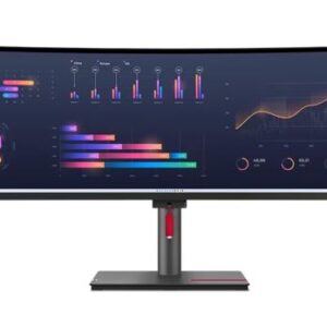 LENOVO ThinkVision P49W-30 49" Dual QHD Curve Monitor IPS 5K 5120x2160 21:9 Height Adjustable Tilt Swivel DP HDMI TBT4 USB-C Hub USB-B LAN Audio VESA 3yr wty