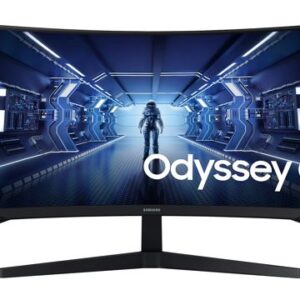 Samsung 34" Odyssey G55T WQHD Curved 3440x1440 21:9 1000R 165Hz 1ms 250 cd/㎡ FreeSync VA DP HDMI Headphone Tilt VESA Gaming Monitor Black 3YR