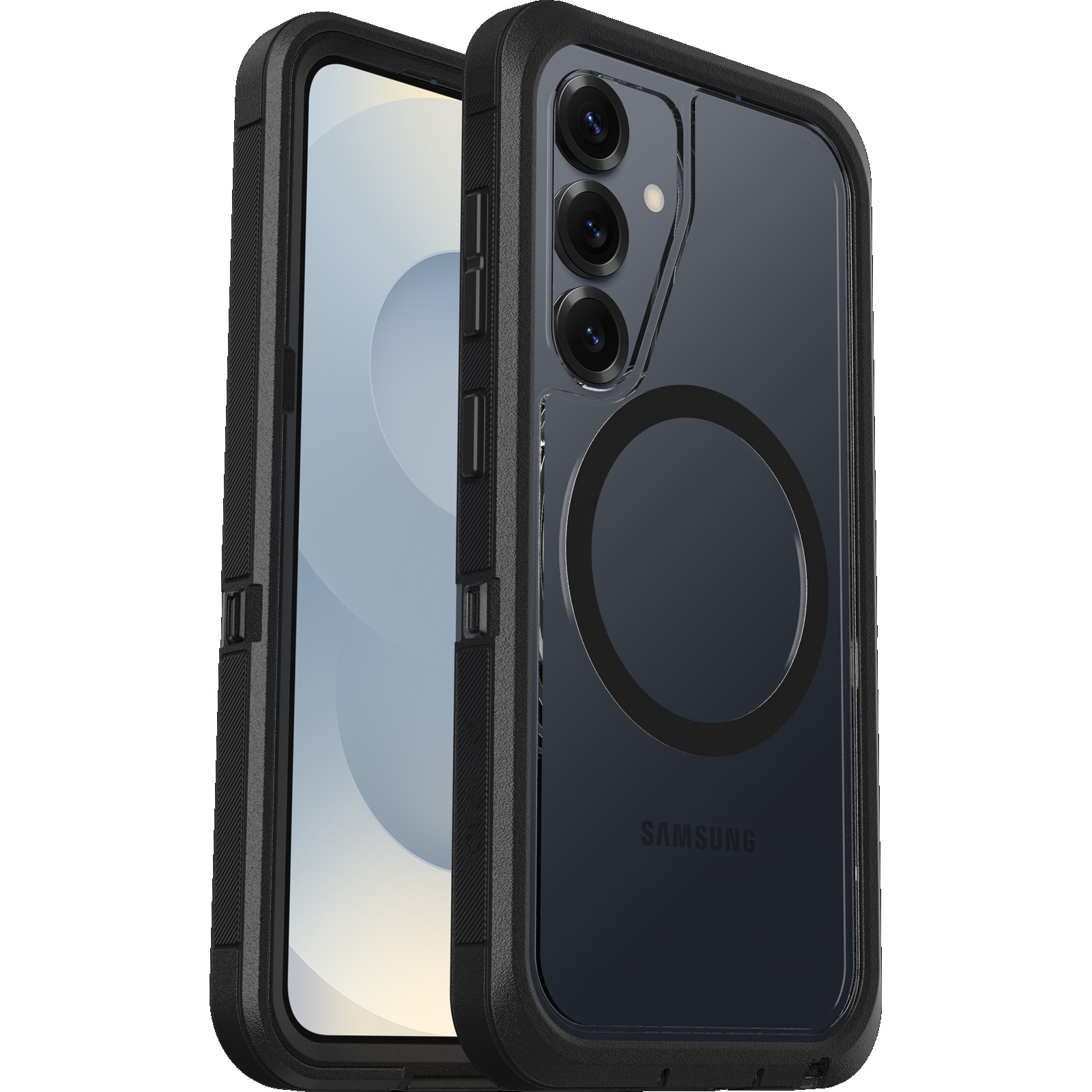 OtterBox Defender XT Clear Magnets Samsung Galaxy S25 5G (6.2") Case Dark Side Clear/Black - (77-97580)