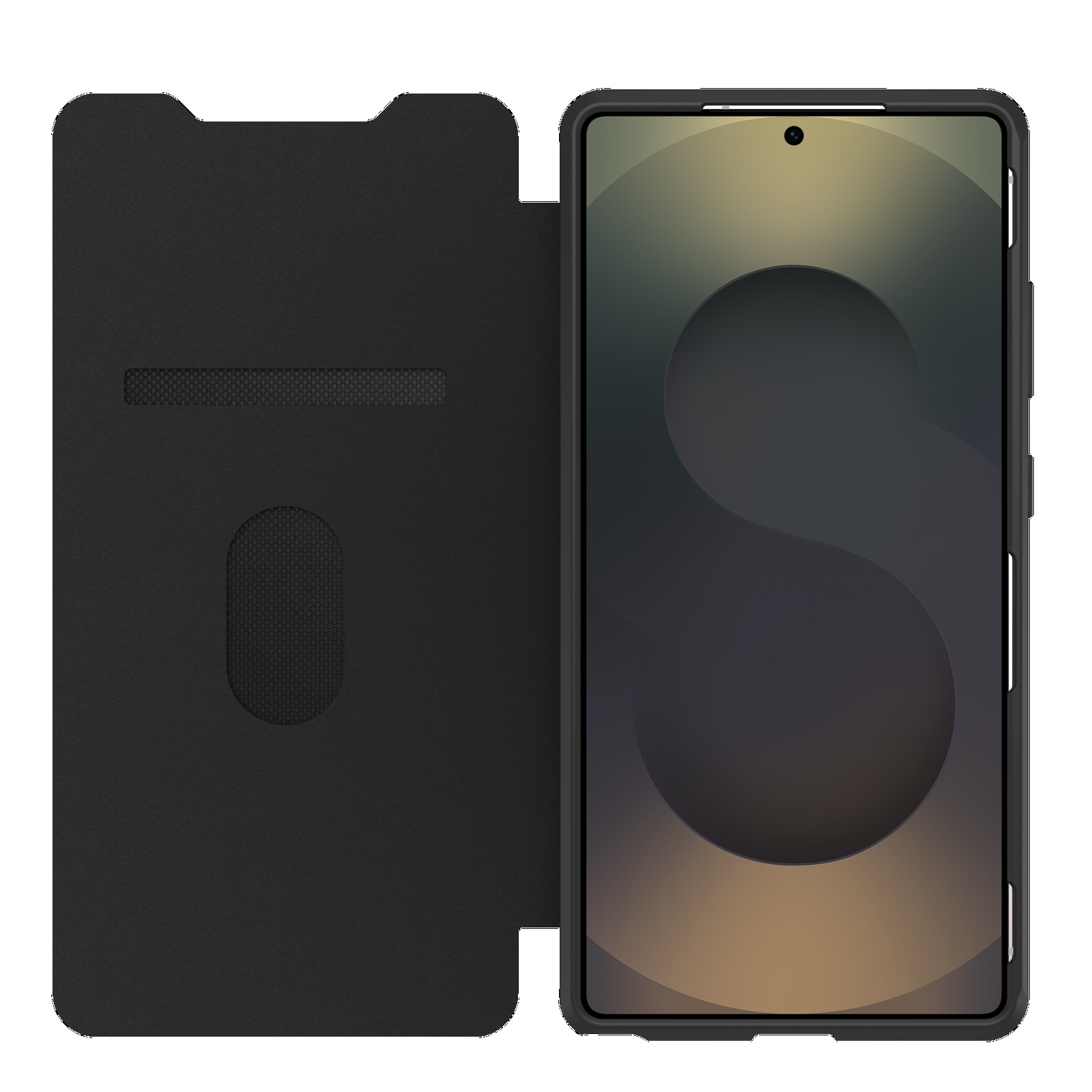 OtterBox React Folio Samsung Galaxy S25 Ultra 5G (6.9") Case Black Crystal (Clear/Black) - (77-97833)