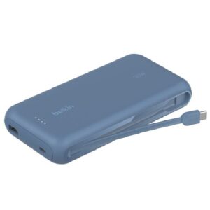 <h3>Belkin BoostCharge 20K mAh Power Bank With Integrated USB-C Cable - Blue (BPB024fqBL)</h3>