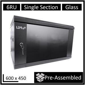 <h1 style="margin: -8px 1px; color: darkgrey; font-size: 1.5rem;">LDR Assembled 6U Wall Mount Cabinet RCLDR-SS450-6U-A </h1>