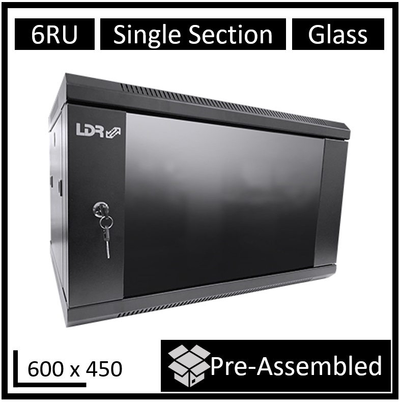 LDR Assembled 6U Wall Mount Cabinet RCLDR-SS450-6U-A