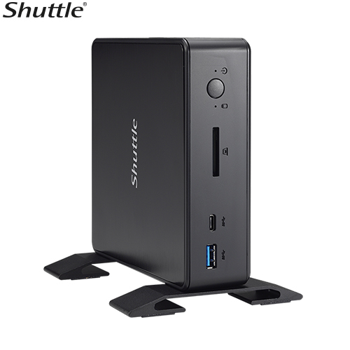 Shuttle's NC10 series is powered by Intel's power-saving ULV (ultra-low-voltage) processors. Support two digital video outputs for UHD/4K displays with 60 Hz and one 2.5" drive that is up to 15 mm in height as well as one M.2-2280 NVMe SSD card. Professional users will appreciate Intel Gigabit-LAN and one serial port which indicates what purposes the NC10 series is mainly intended for Digital Signage