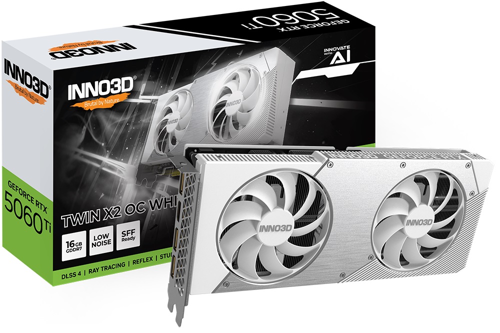 INNO3D nVidia GeForce RTX 5060 Ti TWIN X2 OC White 16GB GDDR7