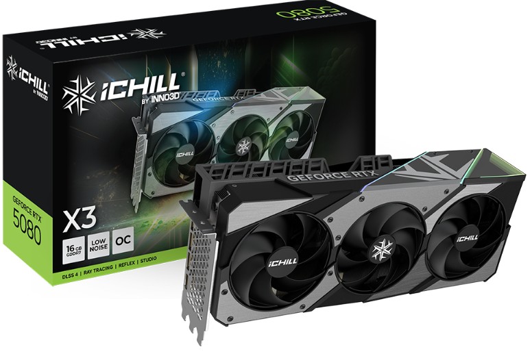 INNO3D nVidia GeForce RTX 5080 ICHILL X3 V2 16GB GDDR7 2715MHz Boost Clock