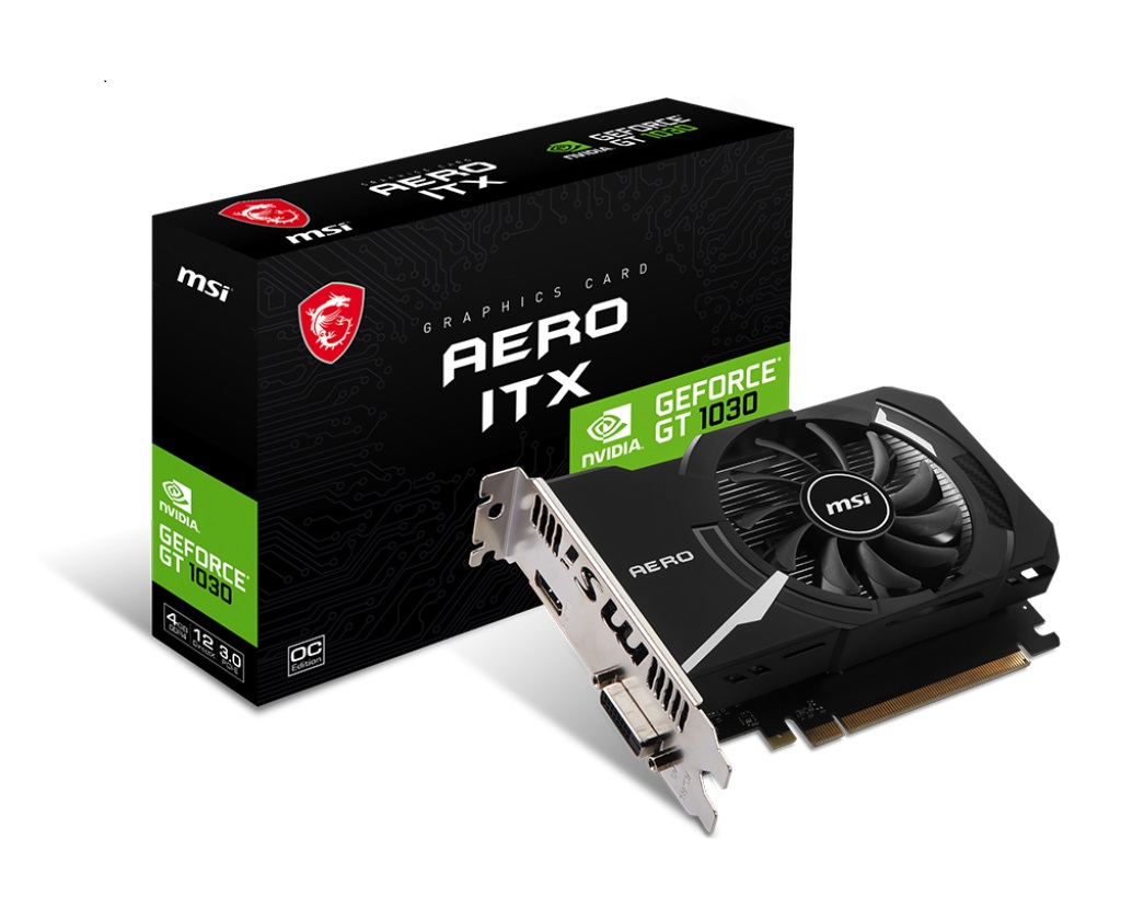 MSI nVidia GeForce GT 1030 AERO ITX 4GD4 OC Video Card