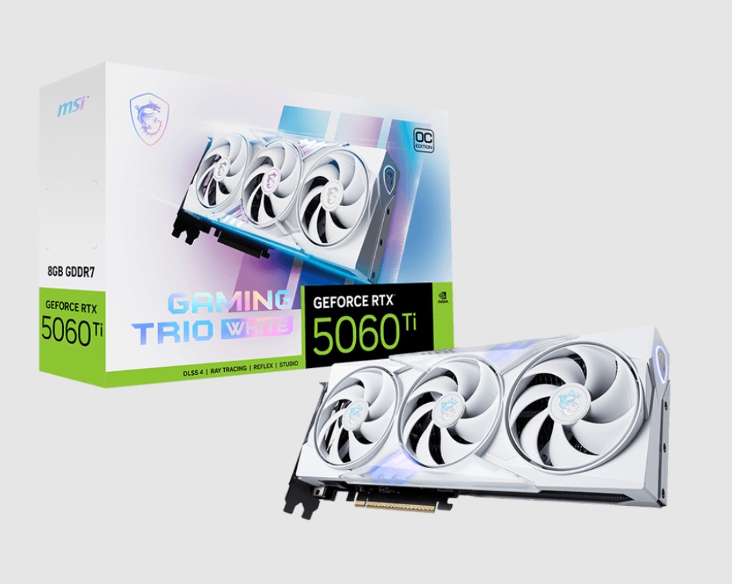 MSI nVidia GeForce RTX 5060 Ti 8G GAMING TRIO OC WHITE
