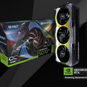 PALIT RTX5070Ti GAMEROCK 16GB OC version GDDR7  256bit 3-DP HDMI NE7507TH19T2-GB2030G