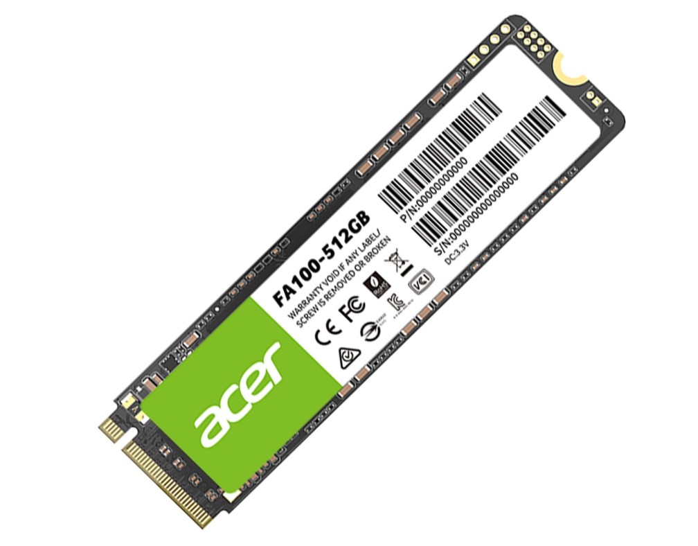 ACER SSD FA100 M.2 NVMe PCIe Gen 3*4 512GB Read speed 3300 MB/s Write Speed 2200MB/s – BIWIN BIW-FA100-512GB M.2 NVMe PCIe SSD Product Image