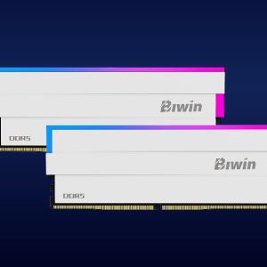 BIWIN DDR5 Memory DW100 DDR5 RGB Memory 6000mhz 32GB (16GB*2) CL30-38-38-76 1.35V WHITE B5DW100326030ER2G-CW001 – BIWIN BW-DW100-32G-CL30-W DDR5 UDIMM (Desktop) Product Image