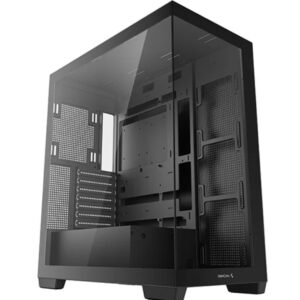 CG580The CG580 is a picturesque single-chamber panoramic case that was built to accommodate the most commonly used components available while showing them off in style. With support for 360mm radiators and numerous fan configurations