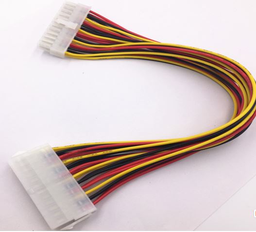 8ware 24 Pin ATX Power Supply Extension Cable Sleeved 30cm Male to Female (20+4 Pin) Power Supply to Motherboard – 8ware CB8W-24PIN-EXT Other Cables Product Image