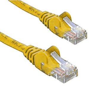 8ware CAT5e Cable 25cm / 0.25m - Yellow Color Premium RJ45 Ethernet Network LAN UTP Patch Cord 26AWG CU Jacket – 8ware CB8W-KO820U-0.25YEL Network Cables Product Image