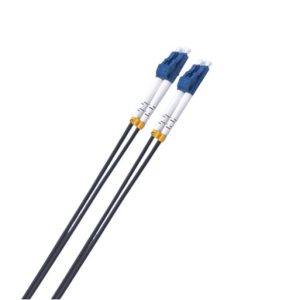 8ware 1m LC-LC OS2 Single Mode Dual-Core Fibre Optic Cable UPC Duplex Armored Low Smoke Zero Halogen (LSZH) Jacket Black – 8ware CB8W-LCUPCBLACK-1M Fibre Product Image