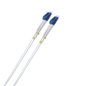 8ware 10m LC-LC OS2 Single Mode Dual-Core Fibre Optic Cable UPC Duplex Armoured Low Smoke Zero Halogen (LSZH) Jacket White – 8ware CB8W-LCUPCWHITE-10M Fibre Product Image