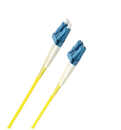 8ware 20m LC-LC OS2 Single Mode Dual-Core Fibre Optic Cable UPC Duplex Armoured Low Smoke Zero Halogen (LSZH) Jacket Yellow – 8ware CB8W-LCUPCYELLOW-20M Fibre Product Image