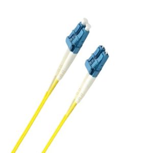 8ware 5m LC-LC OS2 Single Mode Dual-Core Fibre Optic Cable UPC Duplex Armoured Low Smoke Zero Halogen (LSZH) Jacket Yellow – 8ware CB8W-LCUPCYELLOW-5M Fibre Product Image