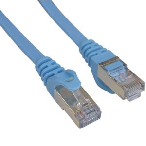 8Ware CAT7 Cable 0.5m (50cm) - Blue Color RJ45 Ethernet Network LAN UTP Patch Cord Snagless Flat cable – 8ware CB8W-PL7-0.5BLU Network Cables Product Image