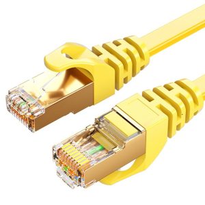 8Ware CAT7 Cable 10m - Yellow Color RJ45 Ethernet Network LAN UTP Patch Cord Snagless Flat cable – 8ware CB8W-PL7-10YEL Network Cables Product Image