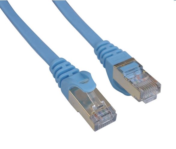 8Ware CAT7 Cable 3m - Blue Color RJ45 Ethernet Network LAN UTP Patch Cord Snagless Flat cable – 8ware CB8W-PL7-3BLU Network Cables Product Image