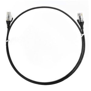 8ware CAT6 Ultra Thin Slim Cable 5m / 500cm - Black Color Premium RJ45 Ethernet Network LAN UTP Patch Cord 26AWG for Data – 8ware CBAT-CAT6THINBK-5M Network Cables Product Image
