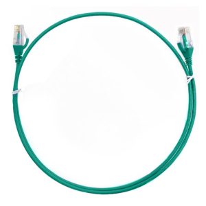 8ware CAT6 Ultra Thin Slim Cable 1m / 100cm - Green Color Premium RJ45 Ethernet Network LAN UTP Patch Cord 26AWG for Data – 8ware CBAT-CAT6THINGR-1M Network Cables Product Image