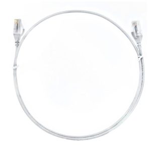 8ware CAT6 Ultra Thin Slim Cable 15m - White Color Premium RJ45 Ethernet Network LAN UTP Patch Cord 26AWG for Data – 8ware CBAT-CAT6THINWH-15M Network Cables Product Image