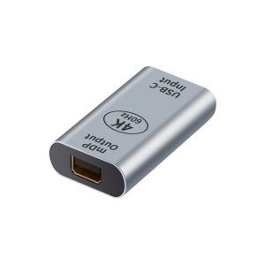 Astrotek USB-C to Mini DP DisplayPort Female to Female Adapter support 4K@60Hz for iPad Pro Macbook Air Samsung Galaxy MS Surface Dell XPS – Astrotek CBAT-USBCMDP-FF USB-C Cables Converters Adapters Product Image