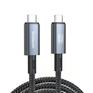 Simplecom CA612 USB-C to USB-C Cable USB4 40Gbps 5A 240W PD3.1 8K@60Hz 1.2M – Simplecom CBSI-CA612 USB