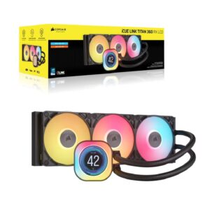 Corsair iCUE LINK TITAN 360 RX LCD Liquid CPU Cooler - Black