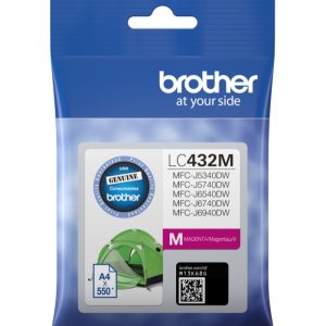 MAGENTA INK CARTRIDGE TO SUIT MFC-J5340DW/MFC-J5740DW/MFC-J6540DW/MFC-J6740DW/MFC-J6940DW -UP TO 550 PAGES – Brother COB-LC-432M Brother Printer Consumable - INKJET Product Image