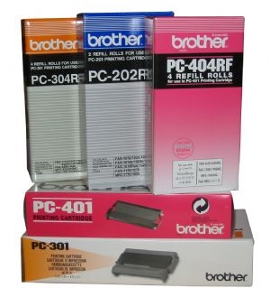 Brother PC404RF - A four pack of thermal printing ribbons - requires PC-401 - 144 A4 pages per ribbon – Brother COPC404RF Brother - FAX CONSUMABLES and OPTION Product Image