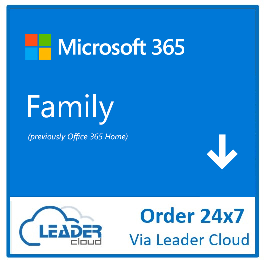 Microsoft ESD - Microsoft Office 365 Family / Home Digital License for 1 PC 1 Year Subscription - ESD Product Key Via Leader CSP Portal - No Refund – Microsoft CSP-ESD-M365H Microsoft ESD (Via Cloud Portal) Product Image