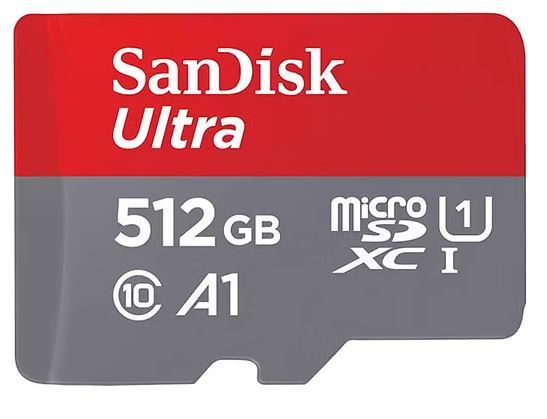 SanDisk 512GB Ultra MicroSDXC UHS-I Memory Card - 150MB/s -Capacity: 512GB - Compatibility: Compatible with microSDHC and microSDXC (SDSQUAC-512G-GN6) – Sandisk FMS-MSDUL-512G3 SD/ Mini SD/ Micro SD Product Image