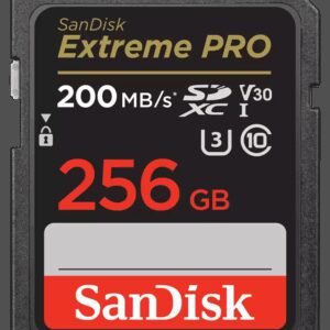 SandiskSanDisk 256GB Extreme PRO Memory Card 200MB/s Full HD  4K UHD Class 30 Speed Shock Proof Temperature Proof Water Proof X-ray Proof Digital CameraSD/ Mini SD/ Micro SD