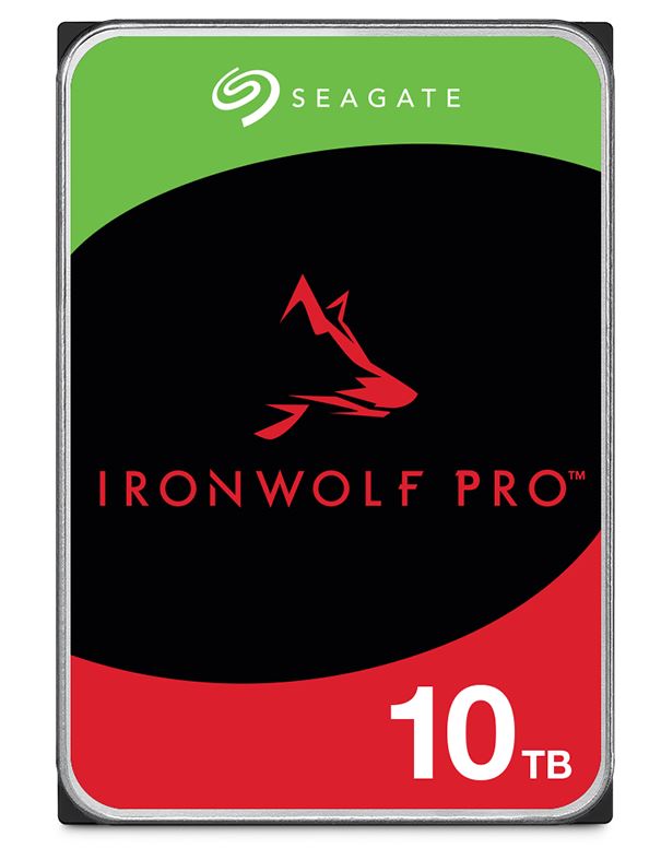 Seagate 10TB 3.5' IronWolf Pro NAS SATA Hard Drive (ST10000NT001) -5-year limited warranty -6Gb/s Connector - CMR Recording Technology – Seagate HASEA10TB-ST10000NT0 3.5' SATA HDD (Desktops) Product Image